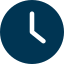 Clock icon showing time, representing dental appointment scheduling or office hours.
